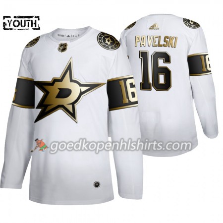Dallas Stars Joe Pavelski 16 Adidas 2019-2020 Golden Edition Wit Authentic Shirt - Kinderen